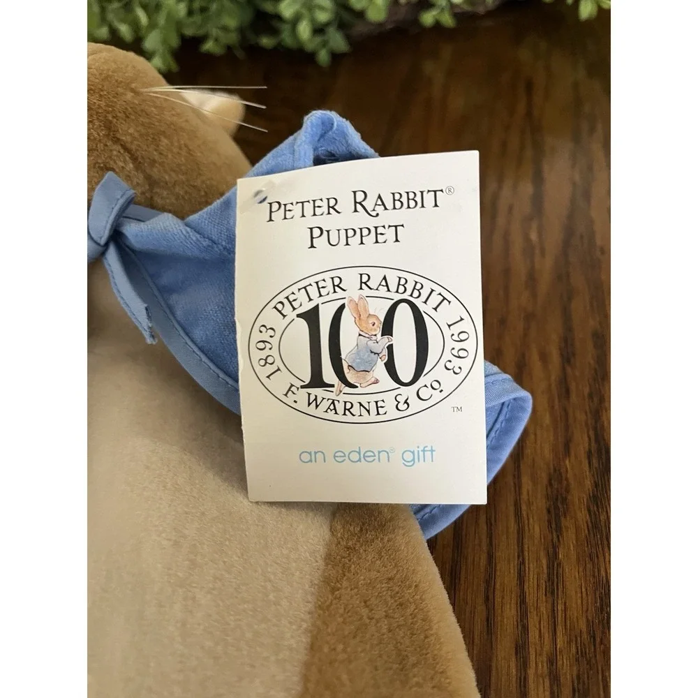 VINTAGE EDEN BEATRIX POTTER‎ PLUSH PETER RABBIT HAND PUPPET 12